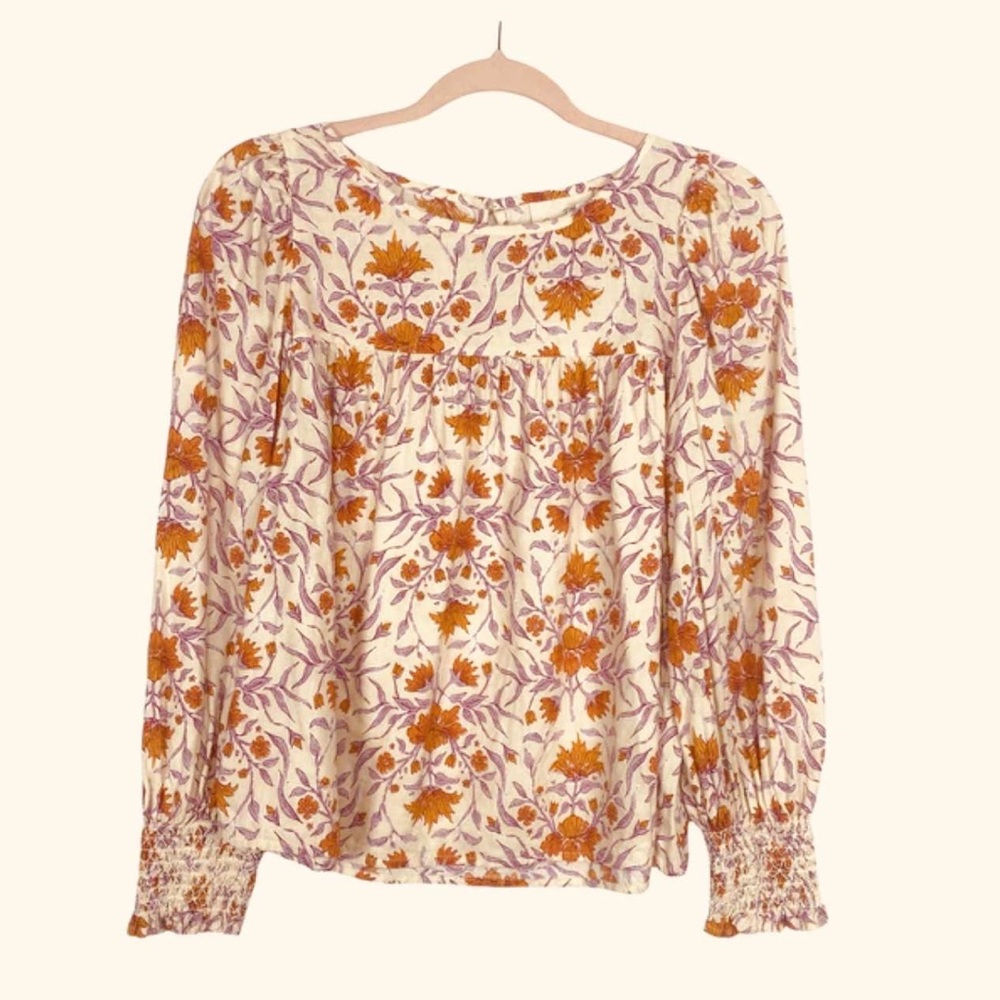 Universal Threads Womens Puff Shoulder Peasant Blouse